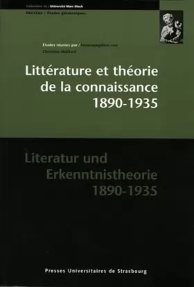 Couverture du produit · Littérature et théorie de la connaissance - 1890-1935 / Literatur und Erkenntnistheorie - 1890-1935