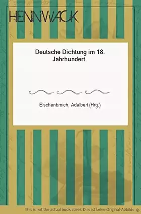 Couverture du produit · Deutsche Dichtung im 18. Jahrhundert