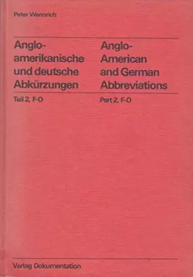 Couverture du produit · Handbook of International Documentation and Information: Anglo-American and German Abbreviations in Science and Technology Pt.2