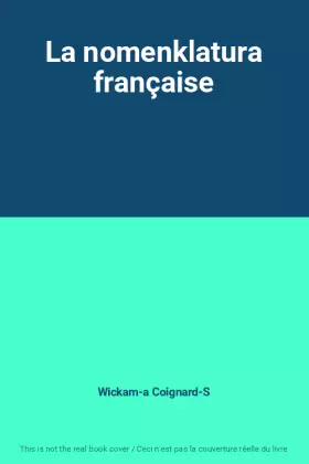 Couverture du produit · La nomenklatura française