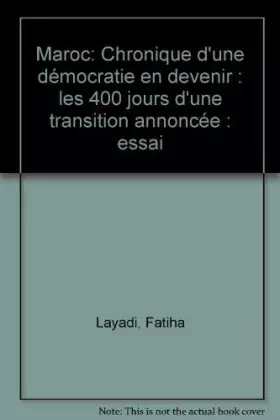 Couverture du produit · Maroc, chronique d'une democratie en devenir