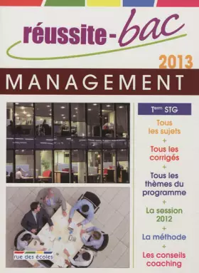 Couverture du produit · Réussite bac 2013 Management terminale toutes séries