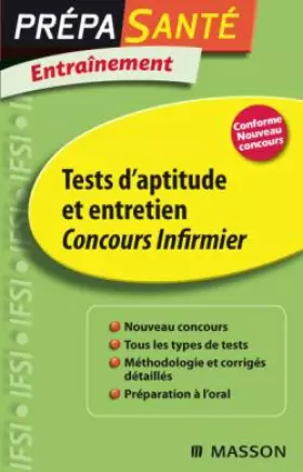 Couverture du produit · Entraînement tests d'aptitude et entretien concours infirmeir