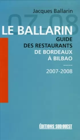 Couverture du produit · Aed Ballarin 2007/2008 Gde Restaurants