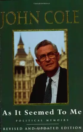 Couverture du produit · As it Seemed to Me: Political Memoirs