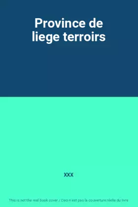 Couverture du produit · Province de liege terroirs