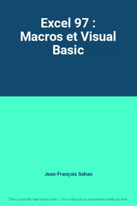 Couverture du produit · Excel 97 : Macros et Visual Basic