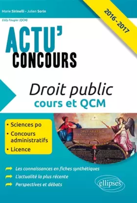 Couverture du produit · Actu'Concours Droit Public Cours et QCM 2016-2017