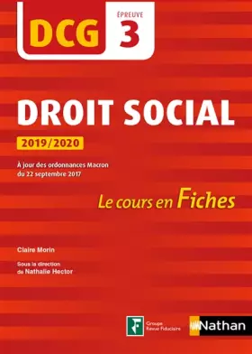 Couverture du produit · Droit social - DCG 3 - Le cours en fiches par épreuve