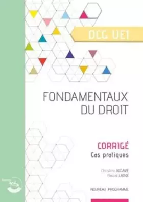 Couverture du produit · Fondamentaux du droit - Corrigé: UE 1 du DCG