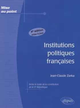 Couverture du produit · Institutions Politiques Francaises 4Eme Edition