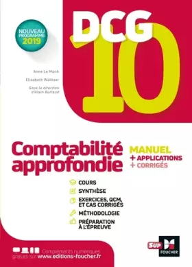 Couverture du produit · DCG 10 - Comptabilité approfondie -Manuel et applications