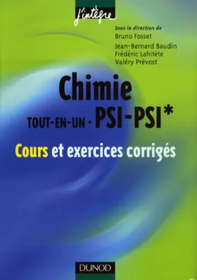 Couverture du produit · Chimie tout-en-un PSI-PSI* : Cours et exercices corrigés