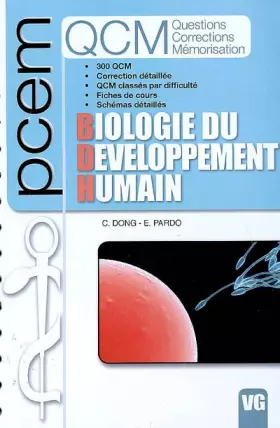 Couverture du produit · Biologie du développement humain