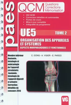 Couverture du produit · Organisation des appareils et systèmes UE5 : Tome 2