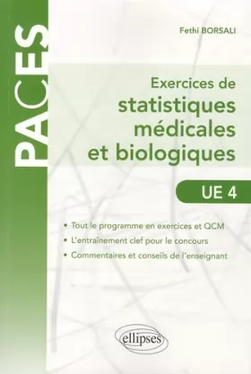 Couverture du produit · Exercices de Statistiques Médicale & Biologique UE4