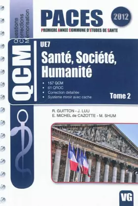 Couverture du produit · Santé, société, humanité UE7: Tome 2