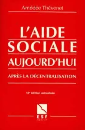 Couverture du produit · L'aide sociale aujourd'hui après la décentralisation