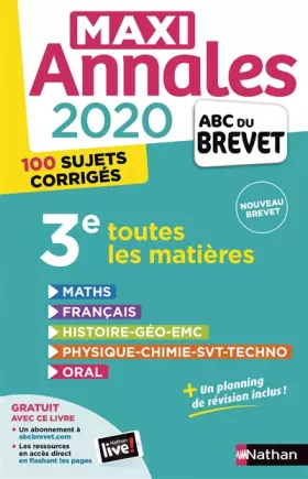 Couverture du produit · Maxi-Annales ABC du Brevet 2020