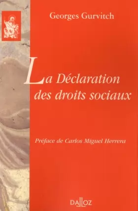 Couverture du produit · La Déclaration des droits sociaux - Réimpression de l'édition de 1946