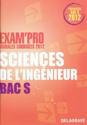 Couverture du produit · Sciences de l'ingénieur BAC S