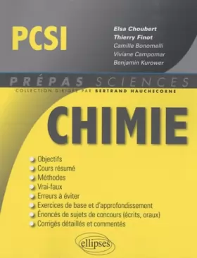 Couverture du produit · Chimie PCSI