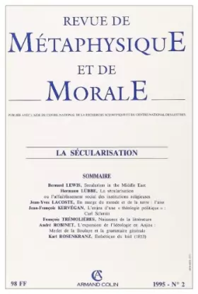 Couverture du produit · Revue de métaphysique et de morale, volume 95, numéro 2