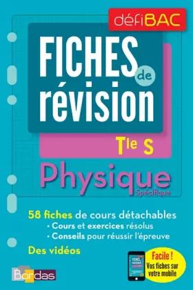 Couverture du produit · Physique spécifique Tle S: Fiches de révision