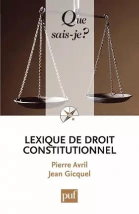 Couverture du produit · Lexique de droit constitutionnel