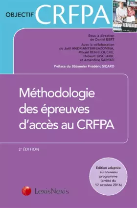 Couverture du produit · Méthodologie des épreuves d'accès au CRFPA