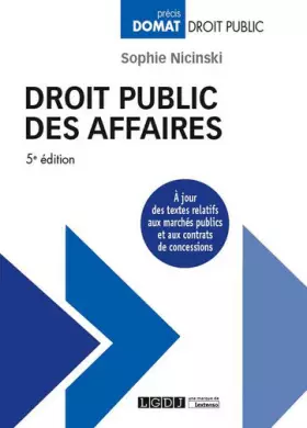 Couverture du produit · Droit public des affaires, 5ème Ed.