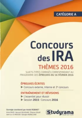 Couverture du produit · Concours des IRA : Thèmes 2016