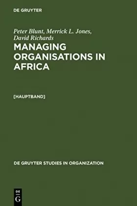 Couverture du produit · Managing Organisations in Africa