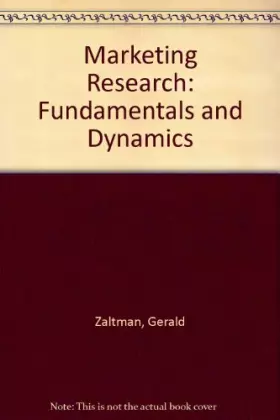 Couverture du produit · Marketing Research: Fundamentals and Dynamics