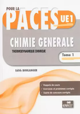 Couverture du produit · Chimie générale : Tome 1, Thermodynamique chimique