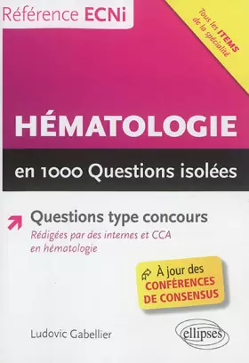 Couverture du produit · Hématologie en 1000 Questions Isolées