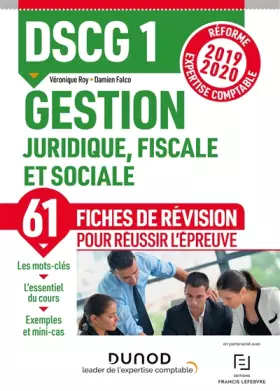 Couverture du produit · DSCG 1 Gestion juridique, fiscale et sociale - Fiches de révision - Réforme 2019-2020: Réforme Expertise comptable 2019-2020 (2