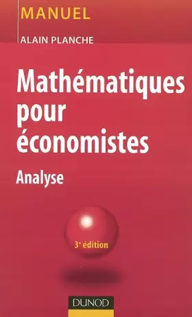 Couverture du produit · Mathématiques pour économistes : Analyse
