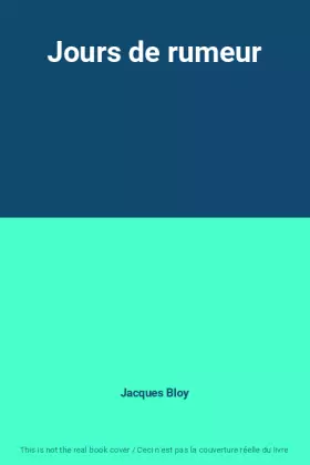 Couverture du produit · Jours de rumeur