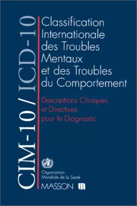 Couverture du produit · CIM-10/ICD-10 : Descriptions cliniques et directives pour le diagnostic
