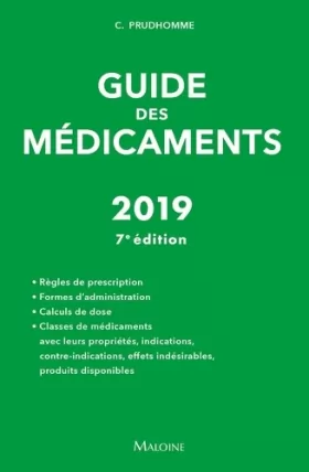 Couverture du produit · Guide des médicaments 2019, 7e éd.