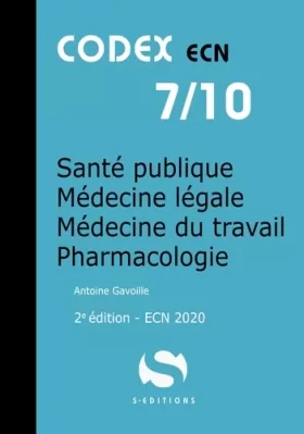 Couverture du produit · Santé publique médecine légale médecine du travail pharmacologie: codex ecn 7/10