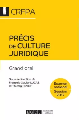 Couverture du produit · Précis de culture juridique - Examen national Session 2017