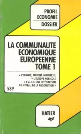 Couverture du produit · La communauté économique européenne