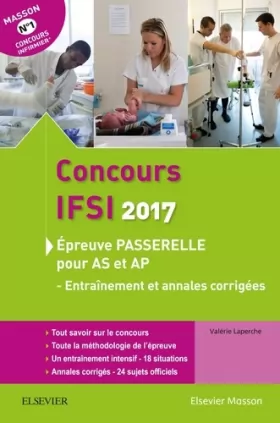 Couverture du produit · Concours IFSI 2017. Épreuve passerelle pour aide-soignant et auxiliaire de puériculture: Entraînement et annales corrigées
