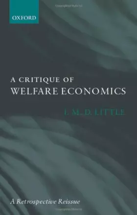 Couverture du produit · A Critique of Welfare Economics