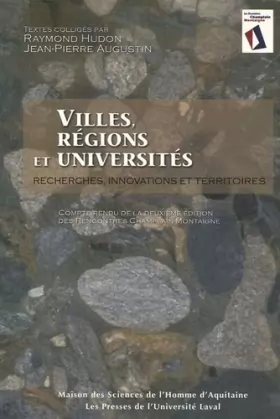 Couverture du produit · Villes, régions et universités : Recherches, innovations et territoires