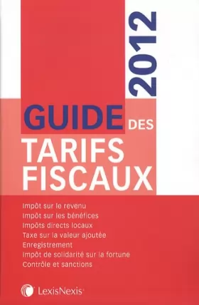 Couverture du produit · Guide des tarifs fiscaux