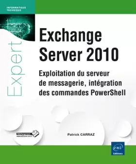 Couverture du produit · Exchange Server 2010 - Exploitation d'une plateforme de messagerie