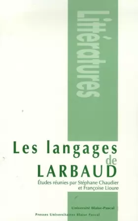 Couverture du produit · Les langages de Larbaud